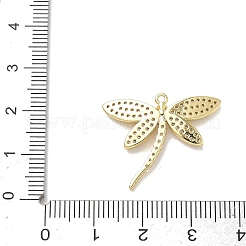 Brass Micro Pave Clear Cubic Zirconia Pendants&nbsp;KK-E796-06-G
