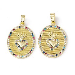 Brass Micro Pave Cubic Zirconia Pendants&nbsp;KK-E068-VC043