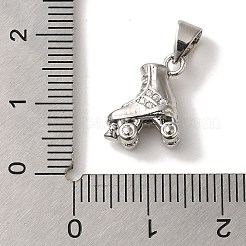 Rack Plating Brass Micro Pave Cubic Zirconia Charms&nbsp;KK-U027-34P