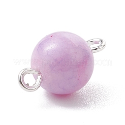 Opaque Crackle Glass Connector Charms&nbsp;PALLOY-JF02852