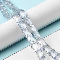 AB Color Plated Transparent Glass Beads Strands&nbsp;EGLA-P051-06A-A