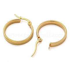 PVD Vacuum Plating 202 Stainless Steel Hoop Earring&nbsp;EJEW-H003-35G-02