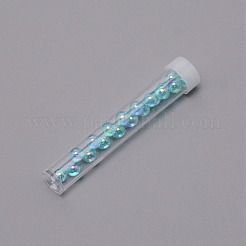プラスチック製の丸いビーズ  穴付き  DIYジュエリーエポキシ手作りクラフト用品  ミックスカラー  1/4インチ（0.6cm）  20pc&nbsp;KY-WH0043-14B
