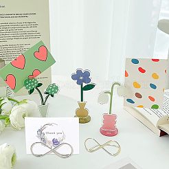 アイアンインフィニティメッセージクリップ  結婚アクセサリー  ゴールドカラー  28x64~74x55mm  インナーサイズ：47x52mm&nbsp;IFIN-WH0050-11G