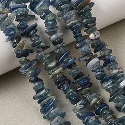 天然カヤナイト/シアナイト/ジフェンチップビーズ連売り  5~14x2~8mm  穴：1mm  約15.5インチ〜16.1インチ&nbsp;X-G-E271-78