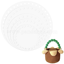 5Pcs 5 Style Transparent Acrylic Crochet Basket Bases&nbsp;DIY-PH0009-20