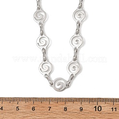 304 Stainless Steel Hollow Spiral Link Chain Necklaces for Women&nbsp;NJEW-JN06395-02