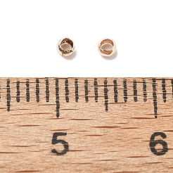真鍮製つぶし玉カシメ玉  カドミウムフリー＆鉛フリー  ロンデル  ライトゴールド  2x1.2mm&nbsp;KK-E002-RG