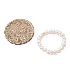 Natural Pearl Bead Finger Rings for Women&nbsp;RJEW-JR00963-02