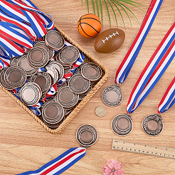 金属メダル  ポリエステルストラップ付き  赤銅鉱  740mm&nbsp;AJEW-WH0673-10C