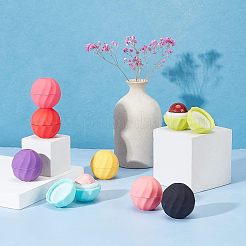 8セット8色のプラスチック製の空のリップクリーム球状容器  化粧品包装リップクリームボール  ミックスカラー  4.2cm  内径：2.8のCM  容量：7g（0.23液量オンス）  4個/セット  1セット/カラー&nbsp;MRMJ-CA0001-02