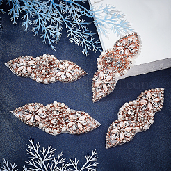 Alloy Glass Rhinestone Cloth Cabochons&nbsp;DIY-WH0265-46RG