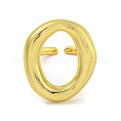 女性用真鍮カフリング  カドミウムフリー＆鉛フリー  18KGP本金メッキ  内径：18mm&nbsp;RJEW-E294-02G-03