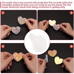 40 個 8 スタイルアクリルレーザーペンダント  アクリルディスク  DIYディスクキーホルダーアクセサリー  ミックスカラー  33~65.5x34~65.5x1.5mm  穴：3mm  5個/スタイル&nbsp;OACR-CJ0001-42