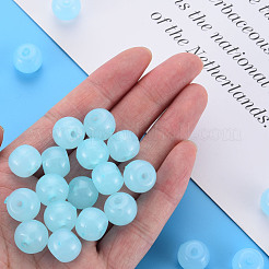 模造ゼリーアクリルビーズ  バレル  ライトスカイブルー  13x10.5mm  穴：2.5mm  約375個/500g&nbsp;MACR-S373-14-EA08