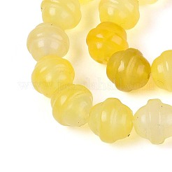 染め加工天然石瑪瑙ビーズ連売り  空飛ぶ円盤  ゴールド  9~10x9.5~10mm  穴：0.8~1mm  約36~38個/連  13.78~14.76''（35~37.5センチメートル）&nbsp;G-T144-27A