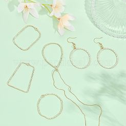 30Pcs 5 Styles Alloy Open Back Bezel Pendants&nbsp;FIND-CA0006-15