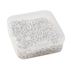 500本の鉄ネジアイピンペグベイル  片穴パーツ用  銀  10x5x1.2mm  穴：2.8mm&nbsp;FIND-YW0003-06S