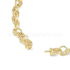 Brass Cable Chain M Charm Bracelet Making&nbsp;KK-U020-11G