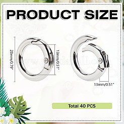 40Pcs Zinc Alloy Spring Gate Rings&nbsp;FIND-ME0002-11
