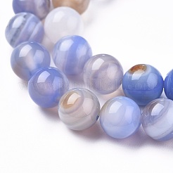Natural Striped Agate/Banded Agate Beads Strands&nbsp;G-I261-C02-8mm