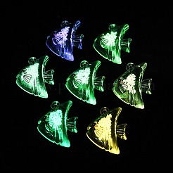 10Pcs Transparent Luminous Acrylic Pendants&nbsp;TACR-FP0001-02A