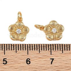 SHEGRACE Brass Micro Pave Clear Cubic Zirconia Charms&nbsp;XGRQ4N602-710G