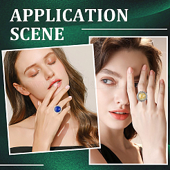 16Pcs 8 Style Adjustable Alloy Finger Rings Components&nbsp;FIND-SC0008-64