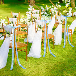 15Pcs Polyester Bowknot Chair Straps&nbsp;HJEW-UN00123