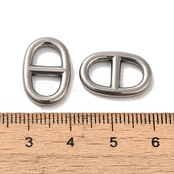 変色しない304ステンレススチールのバックル留め具  ウェビング用  ストラップバッグ  服飾材料  オーバル  ステンレス鋼色  17.5x11.5x2.5mm  穴：13x6.5mm&nbsp;STAS-O006-01A-P