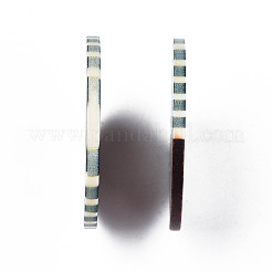 レジン＆ウッドパーツ  フラットラウンド  シエナ  49x3~4mm  穴：2mm&nbsp;X-RESI-T023-24A