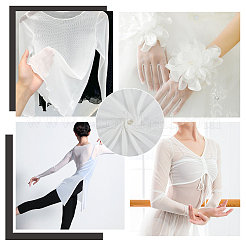 メッシュポリエステル生地  婦人服アクセサリー用  ホワイト  1750~1800x0.2mm&nbsp;DIY-WH0430-316B
