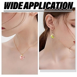 手作りポリマークレイペンダント20個  花模様の丸  CCBパーツ  ミックスカラー  22~23x15~16.5mm  穴：2.5mm&nbsp;CLAY-YW0002-55