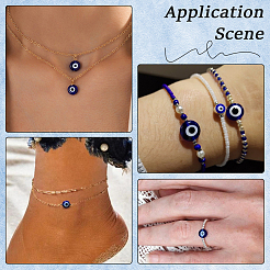 3 Strands 3 Styles Round Handmade Evil Eye Lampwork Beads Strands&nbsp;LAMP-PA0001-48