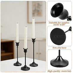 3Pcs 3 Styles Metal Candle Holder Sets&nbsp;DIY-WA0001-37G