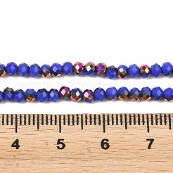 Electroplate Glass Beads Stradns&nbsp;EGLA-H114-02B-12
