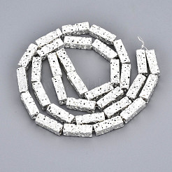 Electroplated Natural Lava Rock Beads Strands&nbsp;X-G-T114-63S