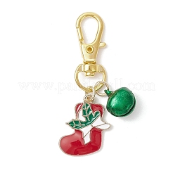 10Pcs 10 Styles Christmas Theme Alloy Enamel Pendant Decoration&nbsp;HJEW-JM03915