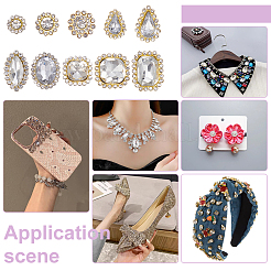 100Pcs 10 Style Sew on Rhinestone&nbsp;FIND-FG0004-75