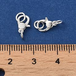 スターリングシルバー製カニカン、丸カン付き 925 個  銀  9x6x2mm&nbsp;STER-D006-18S