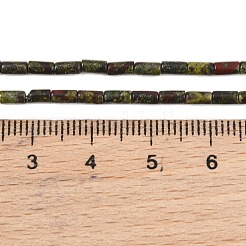 天然石ドラゴンブラッドビーズ連売り  コラム  4x2mm  穴：0.8mm  約102個/連  15.75''（40センチメートル）&nbsp;GG-CBAED3F-A11