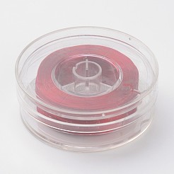 日本の環境に優しい染めフラット弾性クリスタルストリング  弾性ビーズ糸  ストレッチブレスレット作り用  フラット  暗赤色  0.6mm  約60m /ロール（65.62ヤード/ロール）&nbsp;EW-F005-0.6mm-07