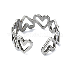 304 Stainless Steel Cuff Rings&nbsp;RJEW-M019-43P
