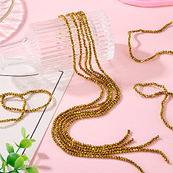 10 Strands Electroplate Transparent Glass Beads Strands&nbsp;EGLA-BW0001-01