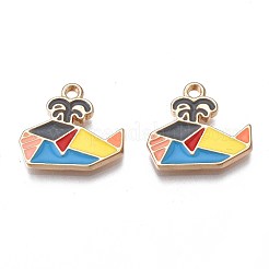 Rack Plating Alloy Enamel Pendants&nbsp;ENAM-S122-98