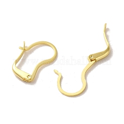 真鍮製フープピアスパーツ  カドミウムフリー＆鉛フリー  24KGP本金メッキ  19.5x3mm  ピン：0.8x0.8mm&nbsp;FIND-Z039-30G
