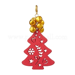 2Pcs Poplar Wood Christmas Tree Pendant Decorations&nbsp;HJEW-JM04173