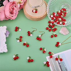 40Pcs Glass Pendants&nbsp;PALLOY-CA00019