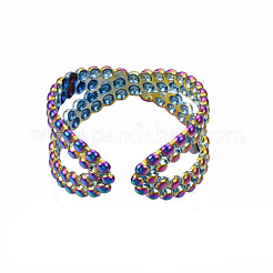 Criss Cross Cuff Rings&nbsp;RJEW-N038-004