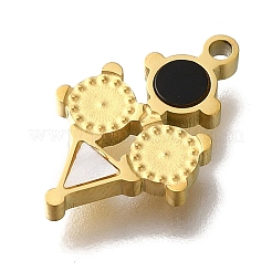 Ion Plating(IP) 304 Stainless Steel Manual Polishing Charms&nbsp;STAS-M059-02G-04